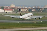 9V-SKQ @ LFBO - Airbus A380-841, Take off rwy 14R, Toulouse Blagnac Airport (LFBO-TLS) - by Yves-Q