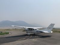 N374ME @ KEKS - Wildfire Smoke in 2021 at Big Sky, Montana. - by Daniel L. Kelley