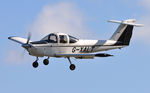 G-XALT @ EGFH - Resident Tomahawk operated by Cambrian Flying Club finals Runway 28. - by Roger Winser