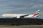 A6-ECG @ YPPH - Boeing 777-300ER cn 35579 ln 709. Emirates A6-ECG final rwy 03 YPPH 05 March 2022