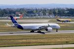 F-WXWB @ LFBO - Airbus A350-941, Landing rwy 14R, Toulouse-Blagnac airport (LFBO-TLS) - by Yves-Q