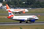 G-EUPO @ LFBO - Airbus A319-131, Reverse thrust landing rwy 14R, Toulouse-Blagnac airport (LFBO-TLS) - by Yves-Q
