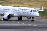 D-AEBE @ LFBO - Embraer ERJ-195LR, Lining up rwy 14R, Toulouse-Blagnac Airport (LFBO-TLS) - by Yves-Q