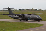 OY-CLY @ EGJB - Taxiing after arrival at Guernsey, operating a Rotterdam service for Blue Islands - by alanh