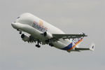 F-GSTD @ LFBO - Airbus A300B4-608ST Beluga, Take off Rwy 32L, Toulouse Blagnac Airport (LFBO-TLS) - by Yves-Q