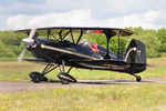 G-BSZB @ EGFH - Resident biplane returning to base. - by Roger Winser