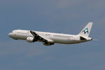 F-GYAP @ LFBO - Airbus A321-111, Take off rwy 32R, Toulouse-Blagnac Airport (LFBO-TLS) - by Yves-Q