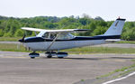 G-ASNW @ EGFH - Visiting Skyhawk. - by Roger Winser