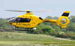 G-WPDA @ EGFH - Visiting WPD helicopter departing after taking on fuel. Thanks for the wave. - by Roger Winser