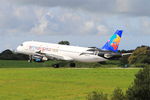 LY-ONL @ LFRB - Airbus A320-214, Landing rwy 25L, Brest-Bretagne airport (LFRB-BES) - by Yves-Q