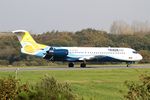 9A-BTD @ LFRB - Fokker 100, Taxiing rwy 25L, Brest-Bretagne airport (LFRB-BES) - by Yves-Q