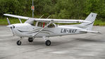 LN-NKF @ ENBR - Parked at drue six.