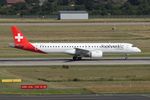 HB-AZJ @ EDDL - Very calm departure to Zurich. Nice plane. - by Koala