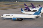 OY-SRM @ EDDK - Evening departure to Stansted - by Koala