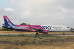 HA-LTD @ LMML - A321 HA-LTD Wizzair wearing special colours - by Raymond Zammit