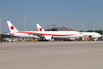 80-1111 @ EDDM - Japan - Air  Self Defence Force (JASDF) Boeing 777-300(ER) + sistership 80-1112 - by Thomas Ramgraber