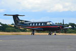 3A-MIG @ EGTF - Pilatus PC-12/47E at Fairoaks in updated colour scheme. - by moxy