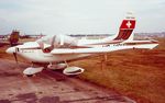 HB-HOH @ EGLF - At the 1986 Farnborough International Air Show. - by kenvidkid