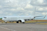 OE-IJT @ EGSH - Removed from spray shop with all over white colour scheme.