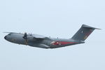 F-RBAR @ LFBG - Airbus A400M-180 Atlas of the French Air Force taking off from BA709 Cognac - Châteaubernard Air Base, France, 21 may 2022