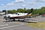 N44WN @ EGLK - Daher-Socata TBM-900 (TBM-700) at Blackbushe. Arrived from Reykjavik. - by moxy