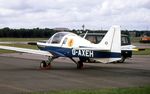 G-AXEH @ EGLF - Early build Beagle Pup on display at the 1970 Farnborough Air Show. - by PhilR