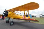 G-AZLE @ EGLK - Boeing Stearman at the Blackbushe 75th Anniversary in 2017. - by PhilR
