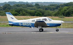 G-BRDG @ EGFH - Visiting Warrior II operated by Falcon Flying Services. - by Roger Winser