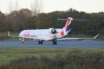 F-HMLA @ LFRB - Bombardier CRJ-1000EL NG, Lining up rwy 25L, Brest-Bretagne airport (LFRB-BES) - by Yves-Q