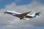 N8833 @ EGLF - Gulfstream GVI lifting off from Farnborough - by PhilR