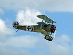 G-CDXR @ EGSU - Fokker Dr1 Triplane replica displaying at Duxford, - by PhilR