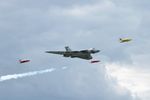 G-VLCN @ EGTD - XH558 1960 Avro Vulcan B2 & Folland Gnat T1s Wings & Wheels Dunsfold - by PhilR