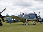 G-BTCC @ EGSU - 1944 Grumman F6F-5K Hellcat at Flying Legends Duxford - by PhilR
