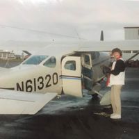 N61320 @ SEE - My Mother, Marie Woods in 1989 loading her 206 for a trip to Baja. We sold that 206 in mid 90s to Kuhn Hay in El Centro, CA - by David Woods