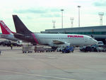 G-CEAJ @ EGCC - G-CEAJ 1975 Boeing 737-200 Palmair MAN - by PhilR
