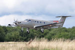 G-OJFA @ EGFH - Visiting PC-12 departing Runway 22. - by Roger Winser