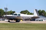 N5807Q @ KOSH - Mooney M20E - by Mark Pasqualino