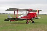 G-ANEN @ EGSU - G-ANEN 1942 DH82A Tiger Moth BoB Display Duxford - by PhilR