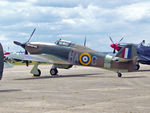G-HURI @ EGSU - Z5140 (G-HURI) 1942 Hawker (CCF) Hurricane XIIA Flying Legends Duxford - by PhilR