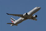 F-HZUK @ LFPG - Airbus A220-300, Climbing from rwy 09R, Roissy Charles De Gaulle airport (LFPG-CDG) - by Yves-Q