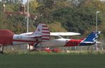 G-LALA @ EGSX - Showing tail damage at North Weald, Essex no longer flightworthy - by Chris Holtby