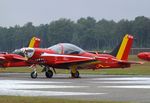 ST-35 @ EBBL - SIAI-Marchetti SF.260M of the FAeB (Belgian Air Force) 'Diables Rouges / Red Devils' aerobatic team at the 2022 Sanicole Spottersday at Kleine Brogel air base - by Ingo Warnecke