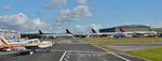 EC-NFP @ EGHH - At Cargo parking with the fleet 9H-PPE, 9H-NHS and 2-EALK - by John Coates