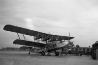 G-ACJK - Imperial Airways Syrinx, Croydon Aerodrome, 2nd twin-engine biplane present but not identified. Image scanned directly from monochrome negative with minimal cropping and slight contrast enhancement. - by Dr. H.E. Butler (decd.); scanned and uploaded by his son.