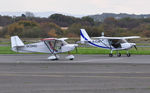 G-CDHU @ EGFH - Visiting Skyranger and Skyranger Swift 2 G-CLWY. - by Roger Winser