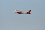 N529VA @ LAX - Virgin America A319 departing 24L KLAX - by Mark Kalfas
