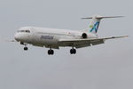 D-AOLG @ LFRB - Fokker 100, Short approch rwy 25L, Brest-Bretagne airport (LFRB-BES) - by Yves-Q