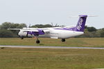 G-FLBA @ LFRB - De Havilland Canada DHC-8-402Q Dash 8, Landing rwy 25L, Brest-Bretagne Airport (LFRB-BES) - by Yves-Q