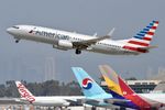 N813NN @ KLAX - American Boeing 737-823, N813NN departing 25R LAX - by Mark Kalfas