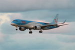 OO-JVA @ LFRB - Embraer 190STD, Short approach rwy 25L, Brest-Bretagne airport (LFRB-BES) - by Yves-Q